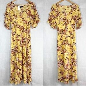 byTiMO Georgette Floral Ruffle Midi dress
